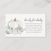 Carte D'accompagnement Citrouille blanc | Baby shower de demande de réser (Devant)