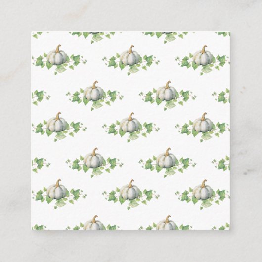 Carte D'accompagnement Citrouille blanc Rustic Farmhouse Thème Demande de (Dos)