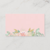Carte D'accompagnement Citrouille Blush Baby shower floral Déchets (Dos)