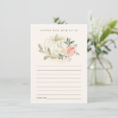 Carte D'accompagnement Citrouille Blush Floral Conseils pour le Baby show (Debout devant)
