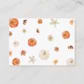 Carte D'accompagnement Citrouille Boho Neutral Cute Déchets Raffle (Dos)