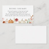 Carte D'accompagnement Citrouille Bourgogne Floral Livres pour bébé (Devant / Derrière)