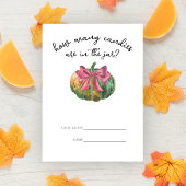 Carte D'accompagnement Citrouille bow Devine combien de bonbons jeu