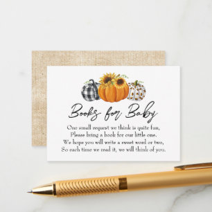 Carte D'accompagnement Citrouille d'automne Baby shower de tournesols dem