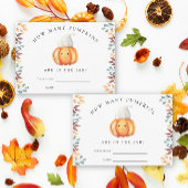 Carte D'accompagnement Citrouille d'automne Baby shower Devinez combien d