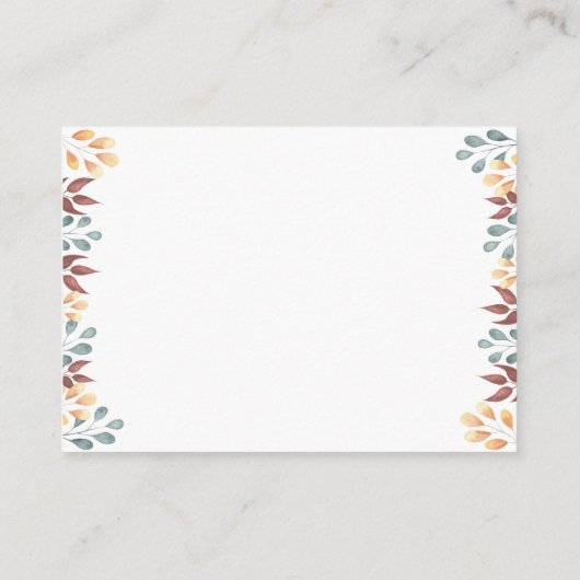 Carte D'accompagnement Citrouille d'automne Baby shower Devinez combien d (Dos)