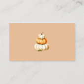 Carte D'accompagnement Citrouille de l'ours d'automne Livres pour billet (Dos)