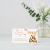 Carte D'accompagnement Citrouille de l'ours d'automne Livres pour billet (Debout devant)