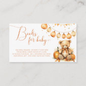 Carte D'accompagnement Citrouille de l'ours d'automne Livres pour billet (Devant)