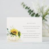Carte D'accompagnement Citrouille de tournesol rustique Réception de mari (Debout devant)