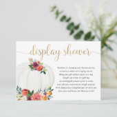 Carte D'accompagnement Citrouille écran douche sexe neutre automne floral (Debout devant)