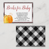 Carte D'accompagnement Citrouille Fall Baby showers Livres pour bébé (Devant / Derrière)