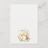Carte D'accompagnement Citrouille fleur sauvage Aquarelle Réception de ma (Dos)