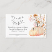 Carte D'accompagnement Citrouille Fleur sauvage Baby shower Déchets Raffl (Devant)