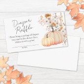 Carte D'accompagnement Citrouille Fleur sauvage Baby shower Déchets Raffl