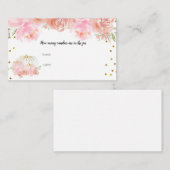 Carte D'accompagnement Citrouille Floral Combien de bonbons dans le bocal (Devant / Derrière)