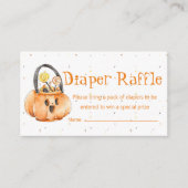 Carte D'accompagnement citrouille halloween baby shower de tombole (Devant)