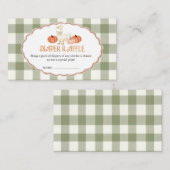 Carte D'accompagnement Citrouille Orange Baby shower Déchets Enc (Devant / Derrière)