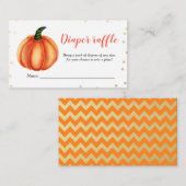 Carte D'accompagnement Citrouille orange | BABY SHOWER | Fromage de couch (Devant / Derrière)