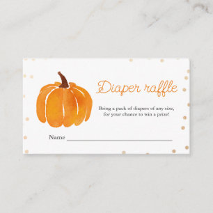 Carte D'accompagnement Citrouille orange   BABY SHOWER   Fromage de couch
