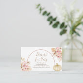 Carte D'accompagnement Citrouille Pampas Bébé Sprinkle Diapers Pour Bébé (Debout devant)