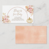 Carte D'accompagnement Citrouille Pampas Bébé Sprinkle Diapers Pour Bébé (Devant / Derrière)