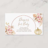 Carte D'accompagnement Citrouille Pampas Bébé Sprinkle Diapers Pour Bébé (Devant)