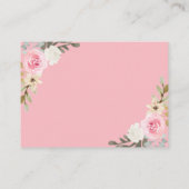 Carte D'accompagnement Citrouille Pink Or Floral Bois Display Douche (Dos)