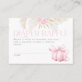 Carte D'accompagnement Citrouille rose fille florale Baby shower de la ch (Devant)