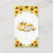 Carte D'accompagnement Citrouille Sunflower Elephant Livres de douche pou (Dos)