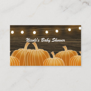 Carte D'accompagnement Citrouilles d'automne et guirlandes lumineuses Lot
