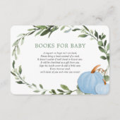 Carte D'accompagnement Citrouilles de verdure bleue livres d'automne pour (Devant)