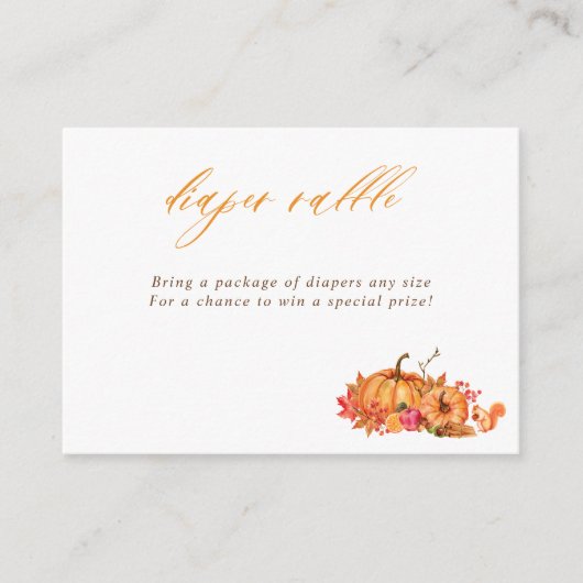 Carte D'accompagnement Citrouilles et Feuilles de bois d'automne douche à (Devant)