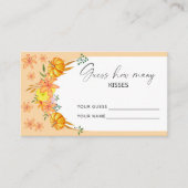 Carte D'accompagnement Citrouilles et lis - devinez combien de baisers (Devant)