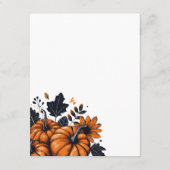 Carte D'accompagnement Citrouilles Jolies (Dos)
