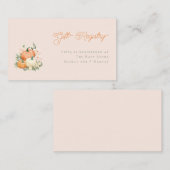 Carte D'accompagnement Citrouilles Whimsical et registre des bébés roses (Devant / Derrière)