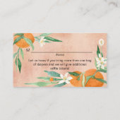 Carte D'accompagnement Citrus A Little Cutie Aquarelle Déchets Raffle Enc (Dos)