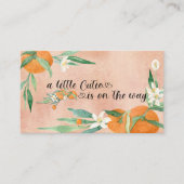 Carte D'accompagnement Citrus A Little Cutie Aquarelle Oranges Douche E (Devant)