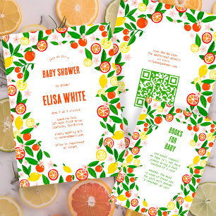 Carte D'accompagnement Citrus Celebration BABY SHOWER PERSONNALISÉ LIVRES