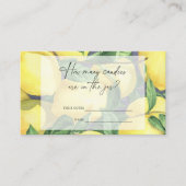 Carte D'accompagnement Citrus citron - Devinez combien de bonbons jeu (Devant)