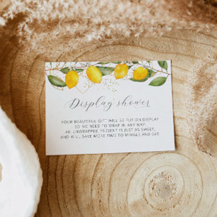 Carte D'accompagnement Citrus citron Été Écran Baby shower douche