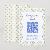 Carte D'accompagnement Citrus citron Mariage Lune de miel Code QR (Devant / Derrière)