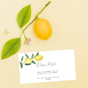 Carte D'accompagnement Citrus citron - tombole de couche neutre pour le g