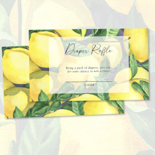 Carte D'accompagnement Citrus citron - tombole de couche neutre pour le g