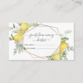 Carte D'accompagnement Citrus Citrus Citron Devinez Combien De Baisers Je (Devant)