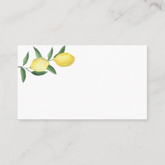 Carte D'accompagnement Citrus de citron - devinez combien de baisers jeu  (Dos)