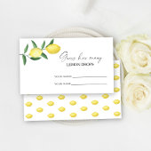 Carte D'accompagnement Citrus de citron - devinez combien de gouttes de c