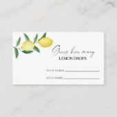 Carte D'accompagnement Citrus de citron - devinez combien de gouttes de c (Devant)