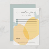 Carte D'accompagnement Citrus de Fruité de citron jaune souhaits pour Bab (Devant / Derrière)