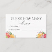 Carte D'accompagnement Citrus Devinez combien de baisers jeu nuptiale (Devant)